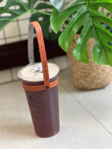 真皮環保杯套 真皮小物 皮革配件 聖誕禮物/旅行用品/情人節禮盒