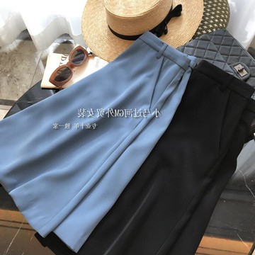 品牌折扣~專柜撤回女裝清涼順滑醋酸顯瘦寬松闊腿五分短褲裙褲女