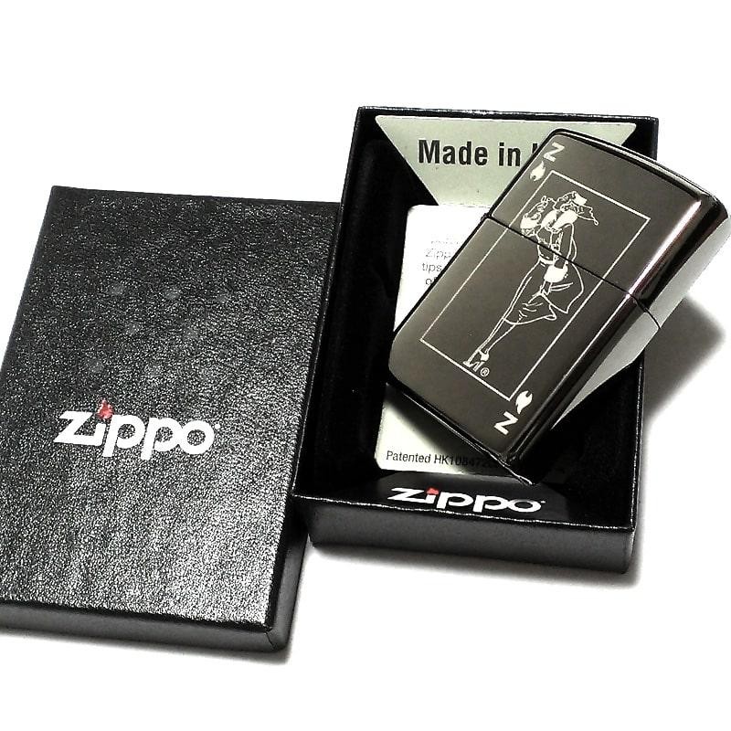 ZIPPO ライター ウィンディ ブラックアイス トランプ ジッポ 黒