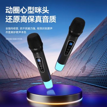 家用戶外話筒藍牙音響K歌麥克風便攜式ktv大功率音箱氛圍重低音炮