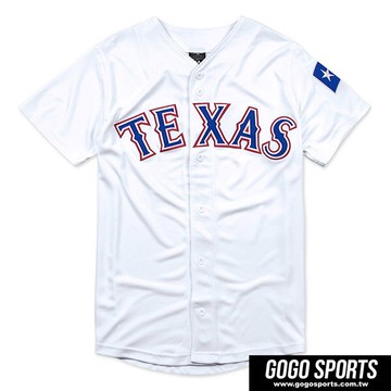 【毒】MLB TEX 德州遊騎兵 經典款 LOGO 白色 棒球球衣【領券折222｜Cube卡+APP下單最高10%回饋】