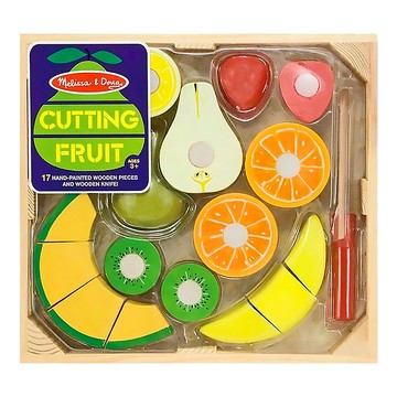 Melissa&Doug 瑪莉莎 玩食趣 家家酒玩具組  切水果組 多色  1組