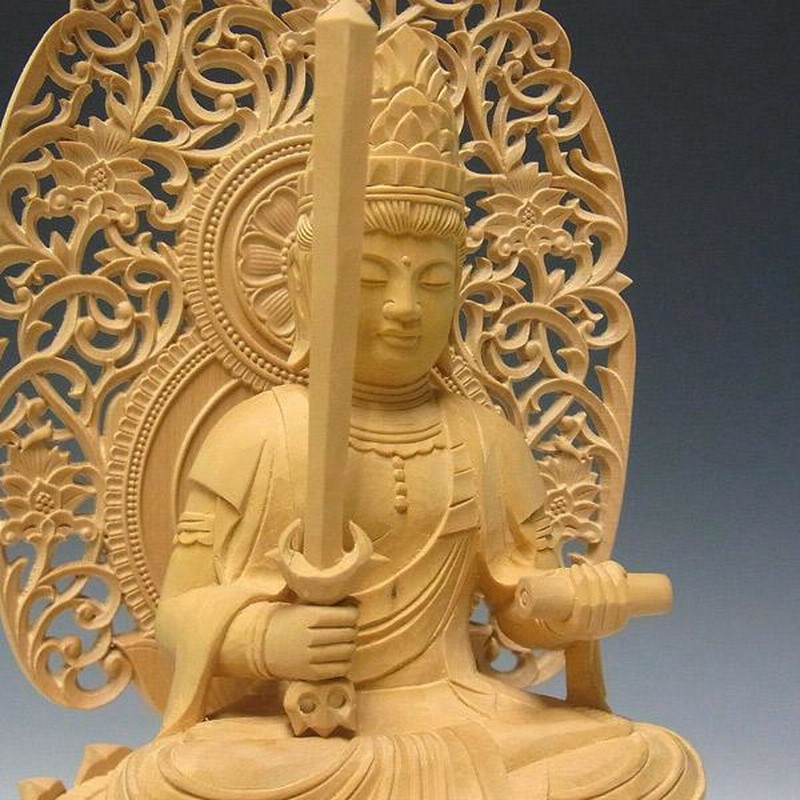 仏教美術 古銅鍍金 騎獅文殊菩薩像 仏像 C 7665E