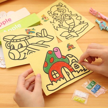 兒童沙畫DIY 親子互動DIY彩色沙畫 小學生禮物 幼稚園小獎品 88503