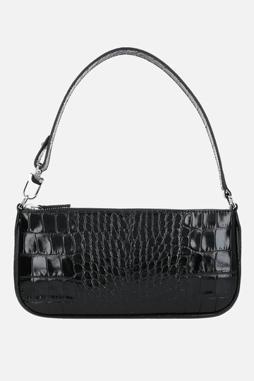 BY FAR Rachel croc-embossed leather shoulder bag Woman