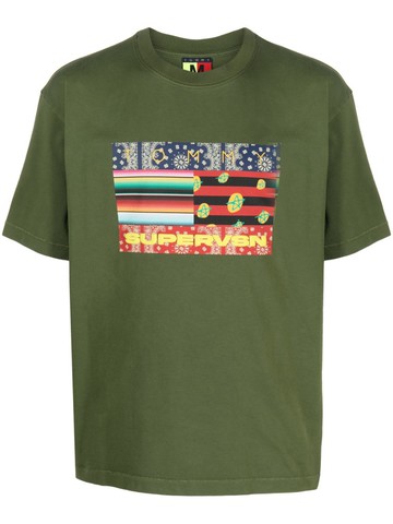 Tommy Jeans - x Supervsn graphic-print cotton T-shirt - men - Cotton - M - Green