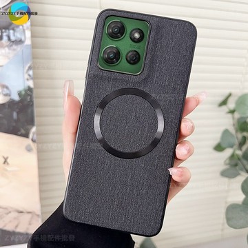 超薄耐磨防汗布紋 磁吸無線充 MOTO Edge60s 60 Fusion 防摔手機殼