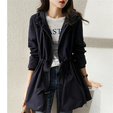 【巴黎精品】現貨+預購 頂級法式風衣外套長版大衣外套寬鬆大碼百搭休閒女裝-寬鬆春秋女外套a1LL24