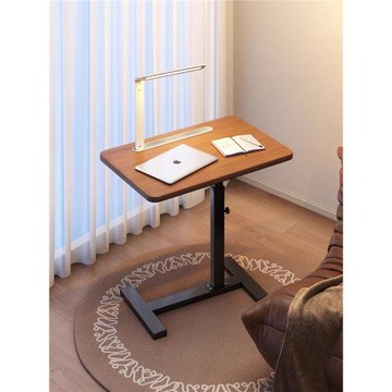 床邊桌可移動升降帶燈小書桌電腦桌子臥室家用簡易折疊學生寫字桌