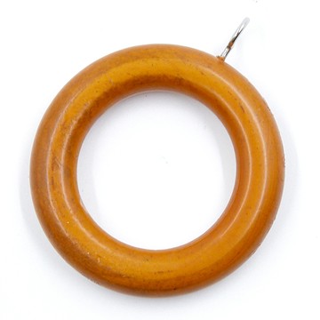 特力屋 實木窗簾桿木環 柚木色 10入