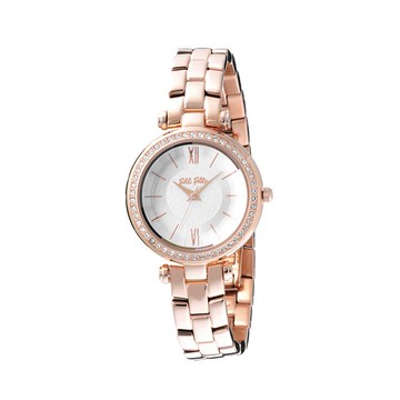 【Folli Follie】Lady Bubble極緻晶耀羅馬時尚腕錶-玫瑰金/WF16B009BPS_XX