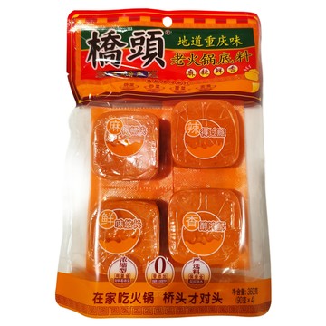 橋頭 老火鍋底料 4包  90g  1袋 - 道地重慶風味，麻辣鮮香，輕鬆享受美味火鍋