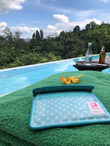 波點卡套 - 藍色