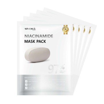 【韓國SkinCheck】煙醯胺嫩白淡化面膜10入(片裝出貨)