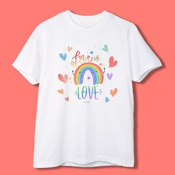 【彩虹】愛就是愛 彩虹 - 大人短袖上衣