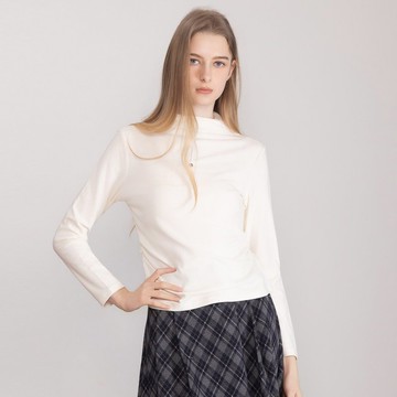 【Icare】小立領中線側收腰內搭上衣 - 2色(M-L) | 女長袖上衣