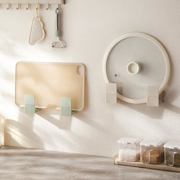 【Reddot 紅點生活】輕奢免釘鑽壁掛鍋蓋架(一組2入)