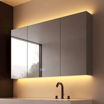 鏡櫃 智能浴室鏡柜單獨帶燈除霧衛生間掛墻式鏡子置物架單獨收納一體柜