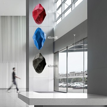 仿真景觀石頭懸空吊掛客廳軟裝酒店美術館售樓部泡沫創意擺件