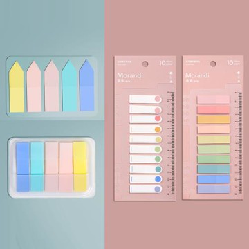 摩蘭迪色便利貼 綜合包 八入組(標籤貼 索引貼 文具用品 註記便利貼 N次貼 重點便利貼 便利貼綜合組)