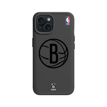 iPhone 15 SolidX 黑 - NBA - B&W-布魯克林籃網 Brooklyn Nets B&W - Light