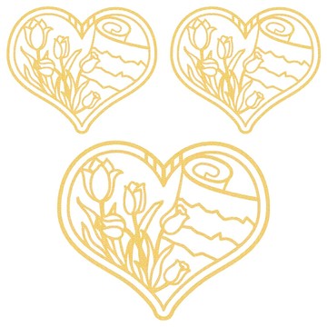 德德小品集 花意來信 金屬書籤 86 x 79mm 鬱金郵件 5g 1組  3個