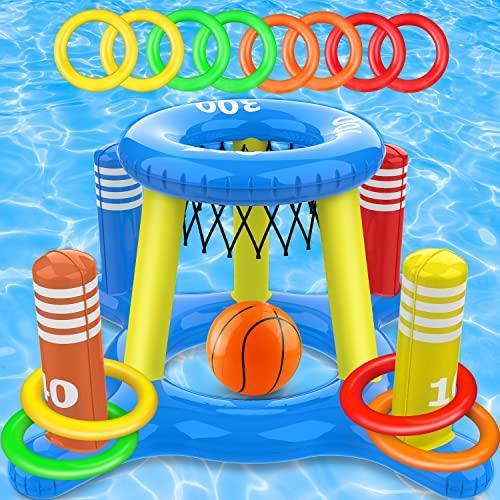 水遊び プール おもちゃ |GiziGizi Pool Floats Toys for Kids Adult, 2-in-1 Inflatable P