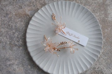 柔媺 系列-兩件組 手作飾品 新娘頭飾/伴娘配飾 水晶花