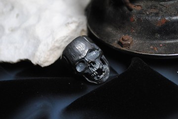 元堡製銀/手作銀飾/脊骨系列/骷髏戒 2.0/殘缺