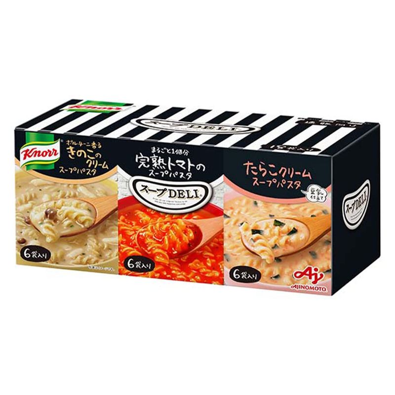 クノール スープ DELI バラエティボックス 18袋入 トマト きのこ たらこ (カップスープ スープ パスタ 食品 まとめ買い)