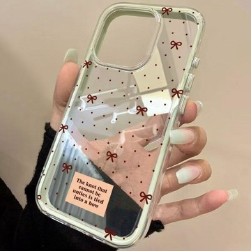 台灣出貨🚀 防摔殼 生日禮物❄ 波點蝴蝶結適用蘋果17PRO手機殼iPhone16PLUS可愛15個性14