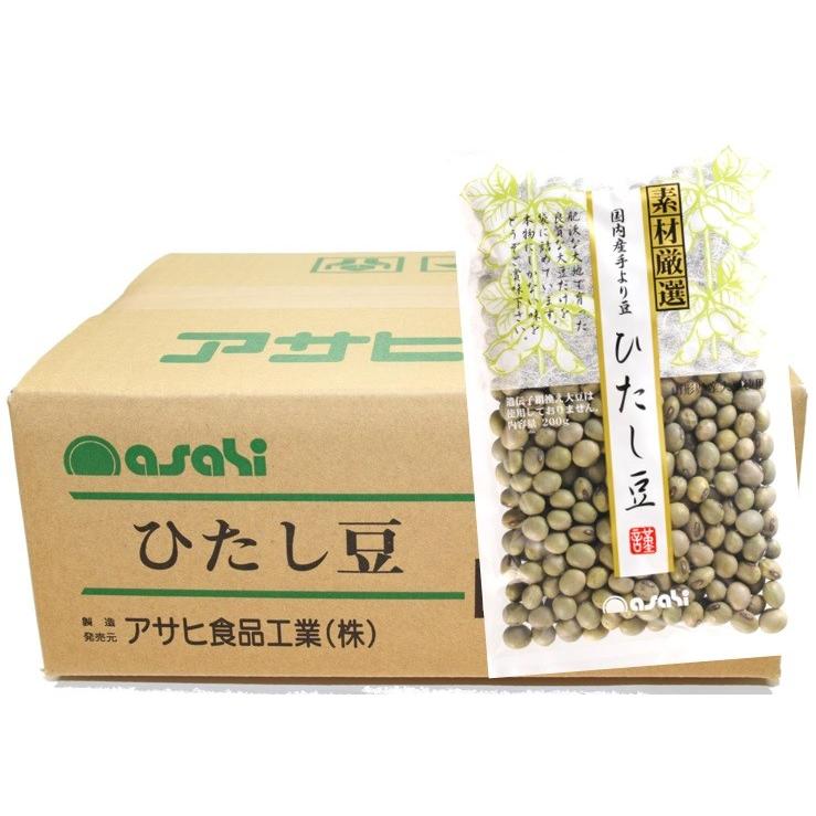 山形県産 ひたし豆 200g×20袋×4ケース 流通革命 東北産 業務用 小売用 アサヒ食品工業 青大豆 青豆 国産 乾燥豆 16kg