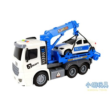 慣性聲光救援吊車載車 音樂吊車 慣性車 聲光玩具車 兒童玩具【小胡玩具(電子發票)】