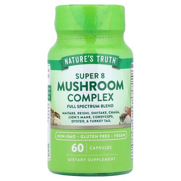 Nature's Truth, 超級 8 蘑菇複合物，60 粒素食膠囊