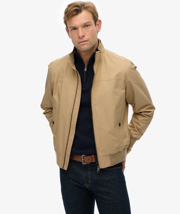 Superdry Men's Modern Sports Jacket Beige Size: L