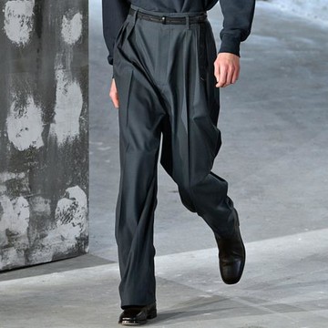 男士長褲2025春下新款意式那不勒斯高級垂感輕商務直筒休閑褲西褲