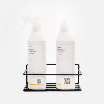 INK鐵製烤漆壁掛瓶罐架20cm 黑