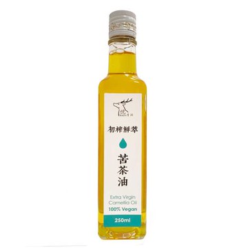 悅生活--極鮮 嘉義梅山三道過濾冷壓苦茶油王 ω-9 83% 250ml/瓶(梅山苦茶油 大果 小果 山茶花油 茶花籽油)