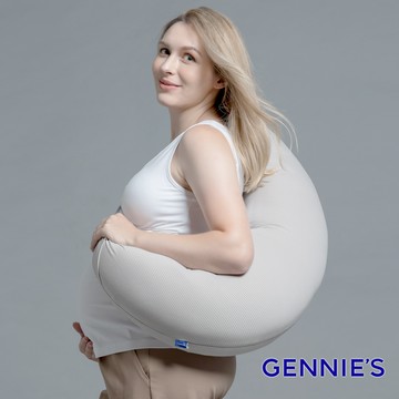 Gennies奇妮 智能恆溫抗菌月亮枕-咖啡紗(GX80)