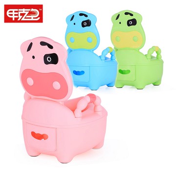 【甲克虫】乳牛兒童座便器