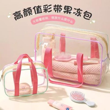 大容量透明果凍包 pvc塑料防水游泳包健身度假沙灘包手提袋女生