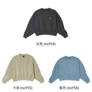 KANGOL 長袖上衣 大學T 繡花袋鼠LOGO 女款 64521006