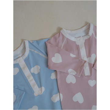 Peekaboo 盛夏長袖連身泳衣｜抗UV 寶寶泳衣 兒童泳帽 兒童泳衣 女童泳衣 嬰兒泳衣 韓國童裝