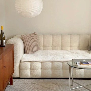 韓國 極致超柔 長型保暖坐墊 杏仁（兩種尺寸） - 65 x 180