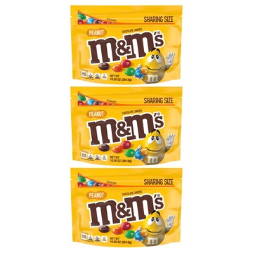 M&M's 經典花生糖衣巧克力分享包  284.9g  3包