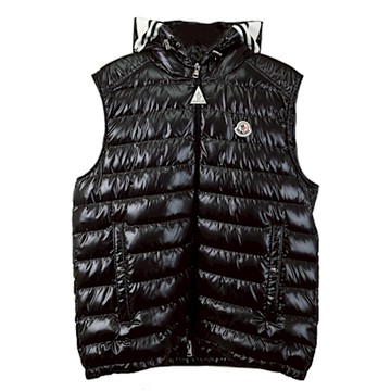 MONCLER 經典雙向拉鍊連帽羽絨背心(黑)