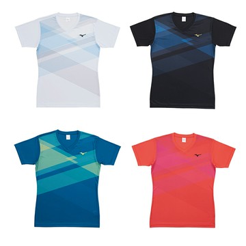 ［零碼出清］MIZUNO 排球上衣 男女通用 運動上衣 T恤 合身剪裁 運動服飾 V2TA2G18 23SS 【樂買網】