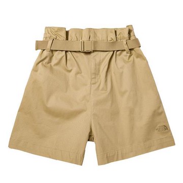 The North Face 北臉 女短褲 腰帶 花苞設計 卡其【運動世界】NF0A7WC1LK5