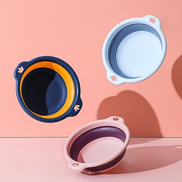 [Hare.D]可折疊 臉盆 露營 學生 宿舍 住宿 洗菜 伸縮型 洗水果盆 家用 洗衣盆 便利神器 現貨 臉盆 泡腳盆