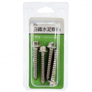 652 白鐵水泥螺絲1/4X1-3/4